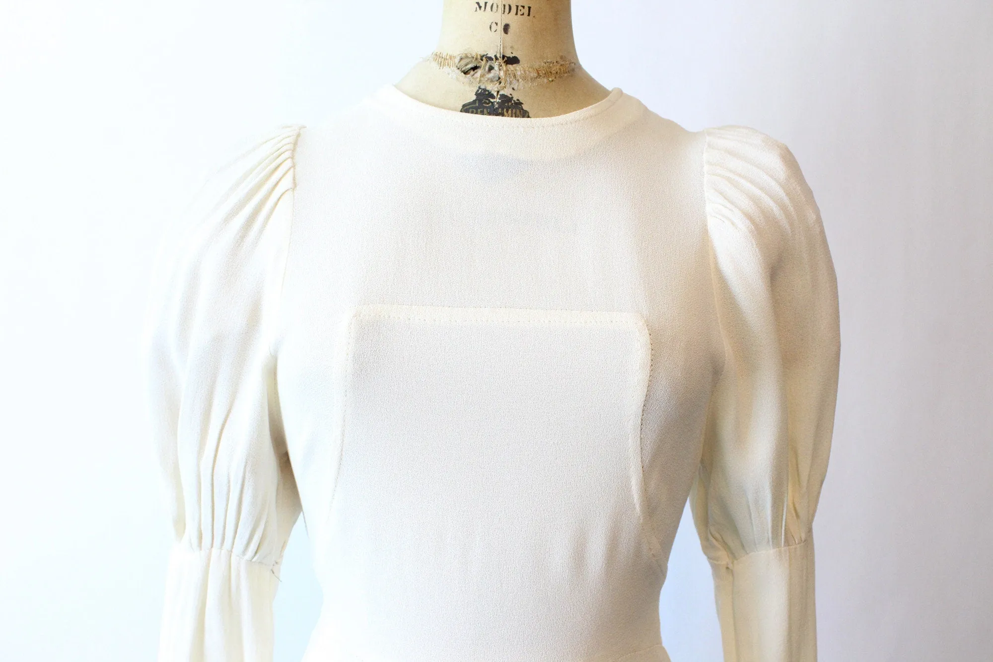 1970s RADLEY Ossie Clark moss crepe maxi dress xs | new fall