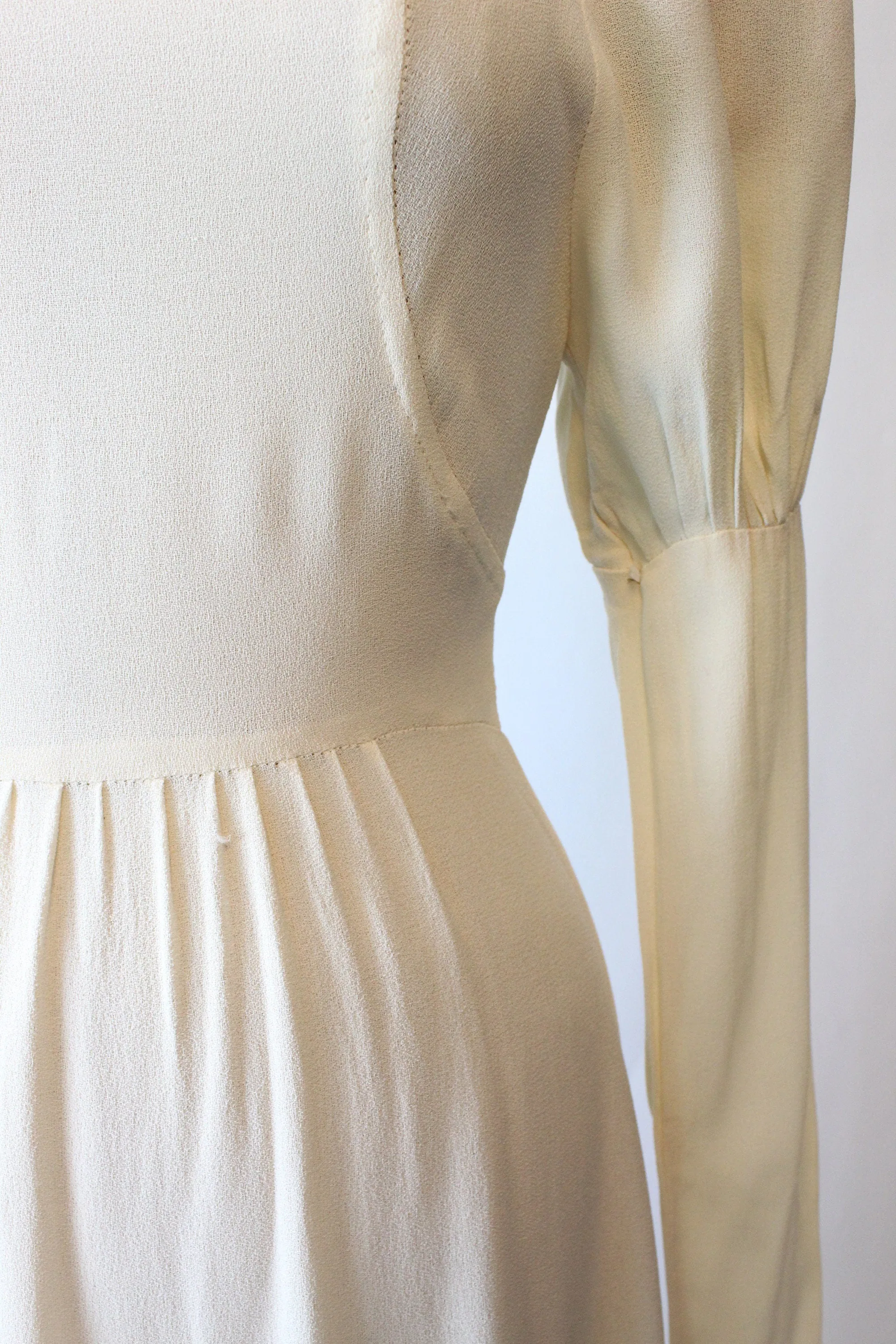 1970s RADLEY Ossie Clark moss crepe maxi dress xs | new fall