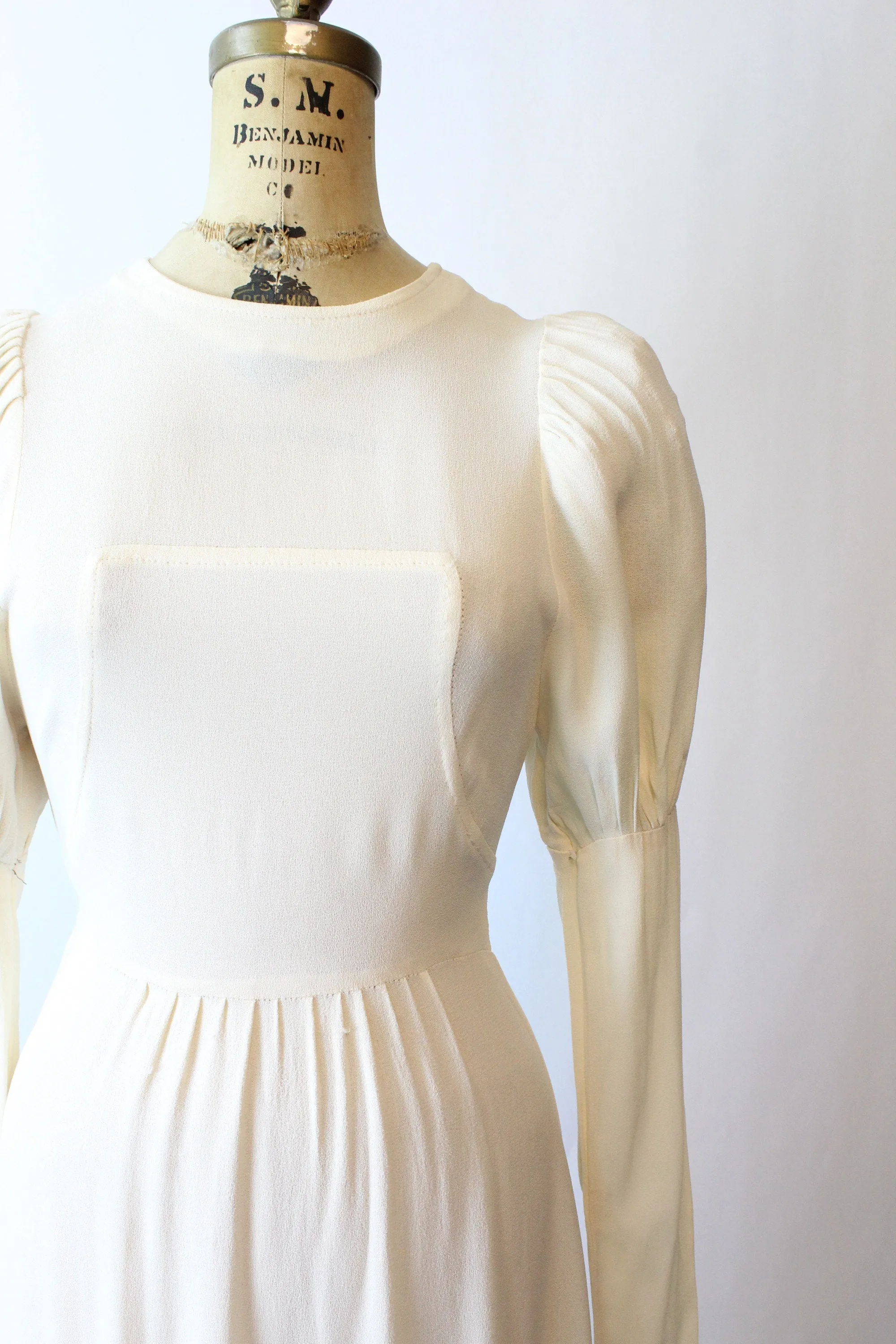 1970s RADLEY Ossie Clark moss crepe maxi dress xs | new fall