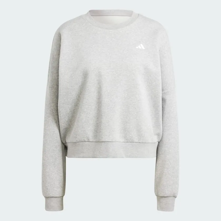 Adidas Womens Small Logo FeelCozy Sweatshirt - Grey