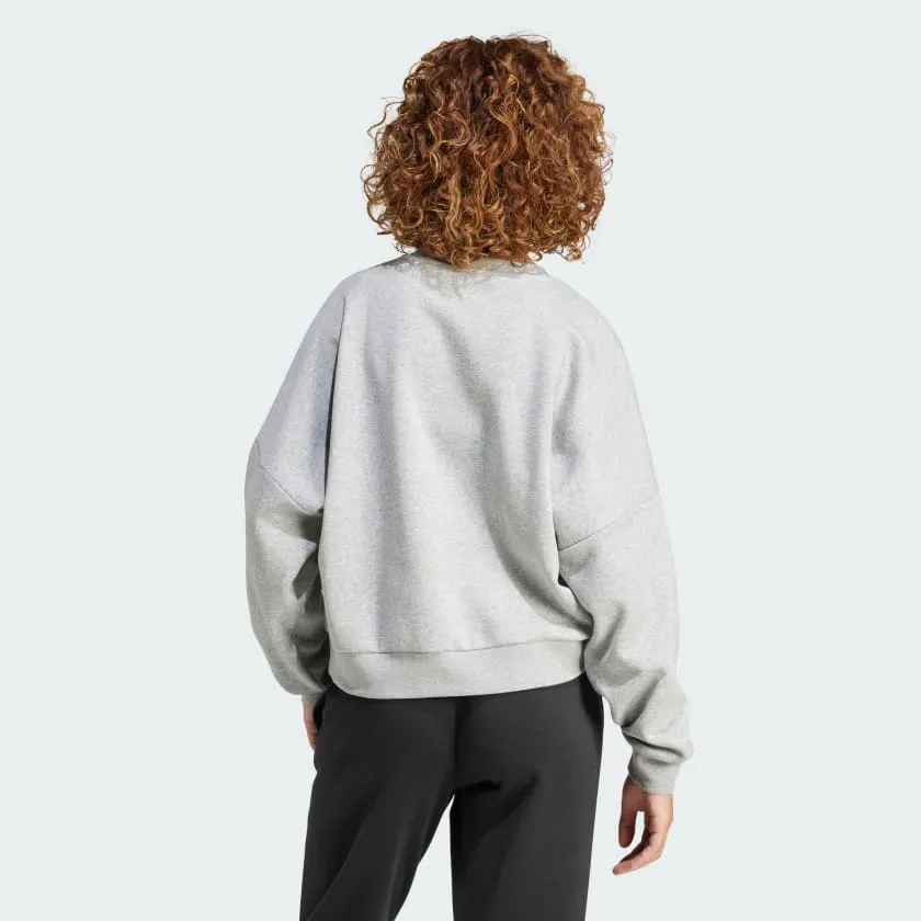 Adidas Womens Small Logo FeelCozy Sweatshirt - Grey