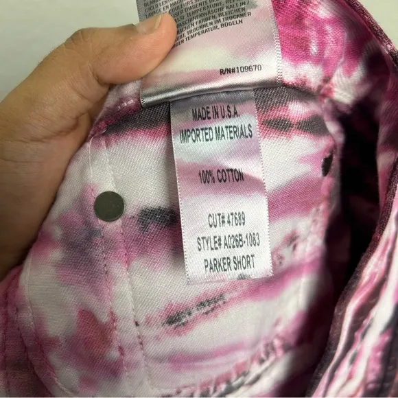AGOLDE Parker Cutoff Tie-Dye Denim Shorts in Envision