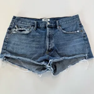 AGOLDE Parker Shorts Women’s 30 Blue Denim Jean Distress Frayed Cutoff 2.5”