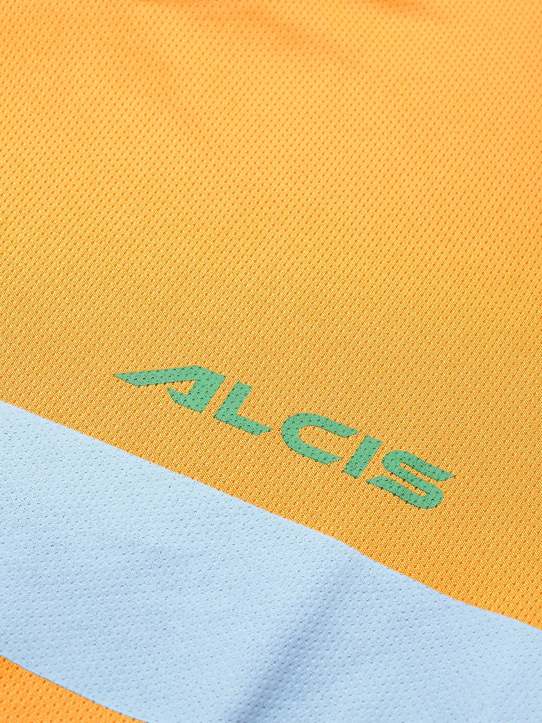 Alcis Men Yellow & Blue Striped Slim Fit T-shirt