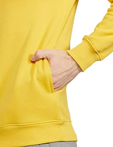 Amazon Brand - Symbol Men's Cotton Blend Neck Hooded Sweatshirt (AW20IHS11_Dawn Yellow_L)