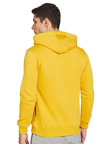 Amazon Brand - Symbol Men's Cotton Blend Neck Hooded Sweatshirt (AW20IHS11_Dawn Yellow_L)