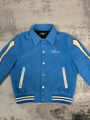 Amiri Bones Varsity Jacket – Blue