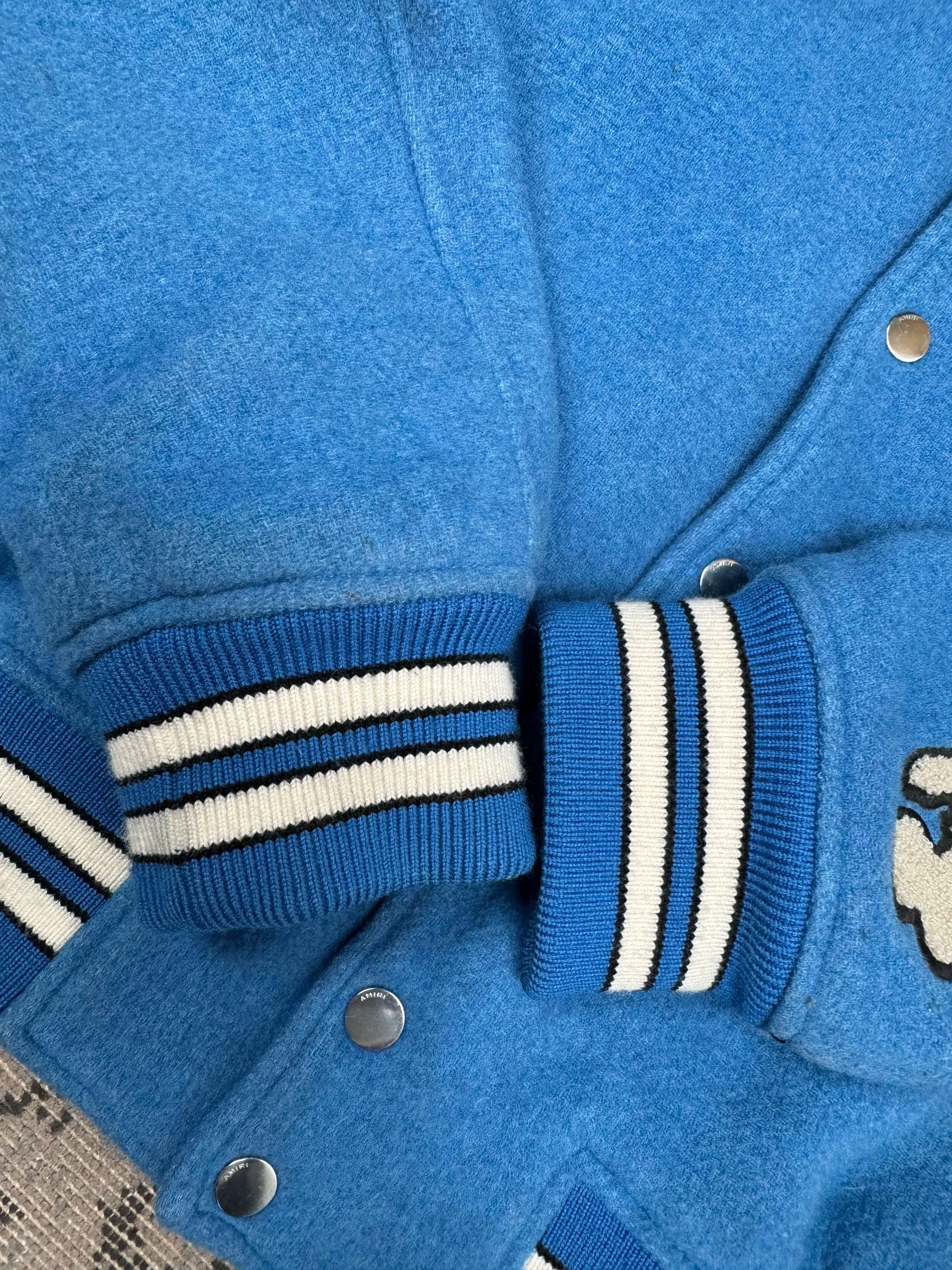Amiri Bones Varsity Jacket – Blue