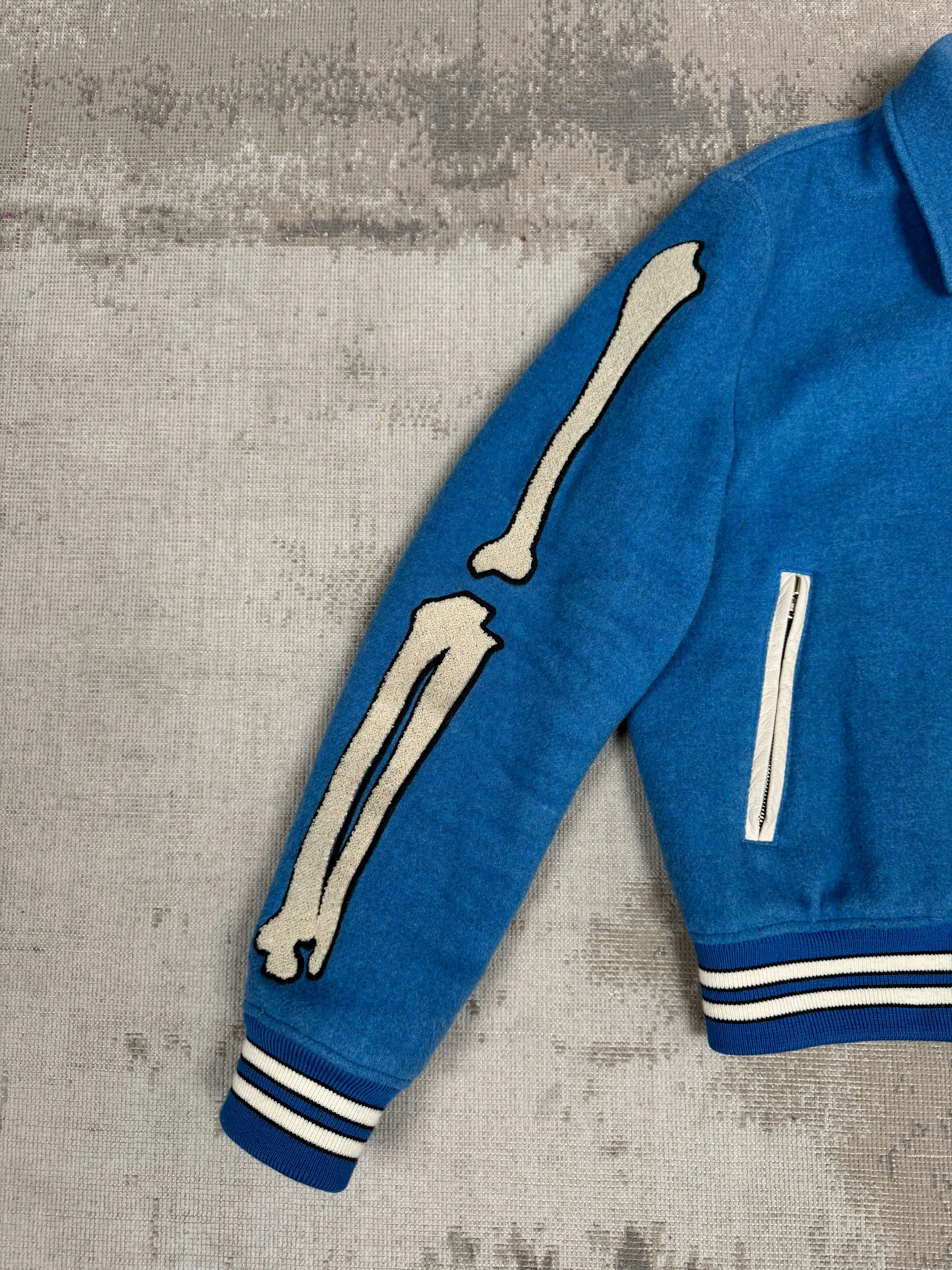 Amiri Bones Varsity Jacket – Blue