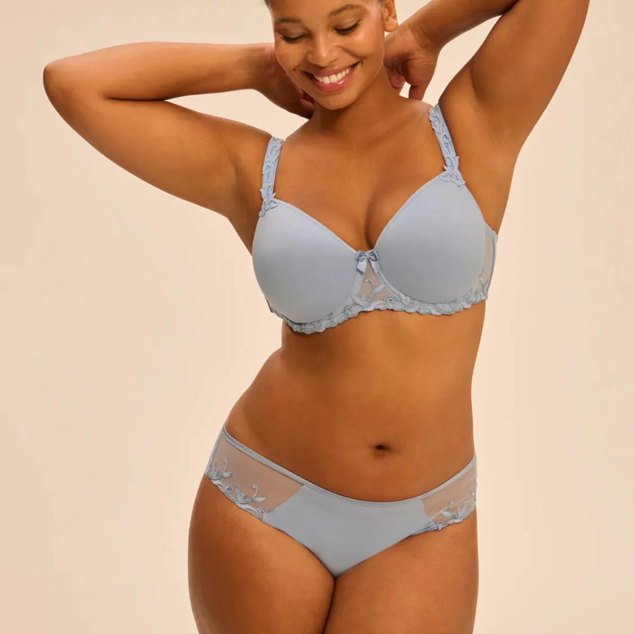 Andora 3D Moulded Balcony Bra in Dream Blue