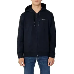 Armani Exchange Men's Blue Hooded Sweatshirt in Cotton Blend