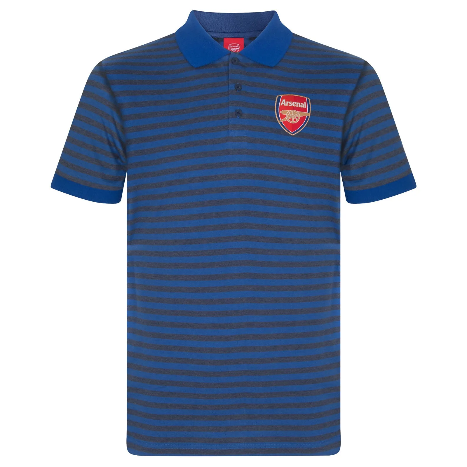 Arsenal FC Mens Polo Shirt Striped