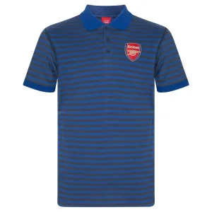 Arsenal FC Mens Polo Shirt Striped