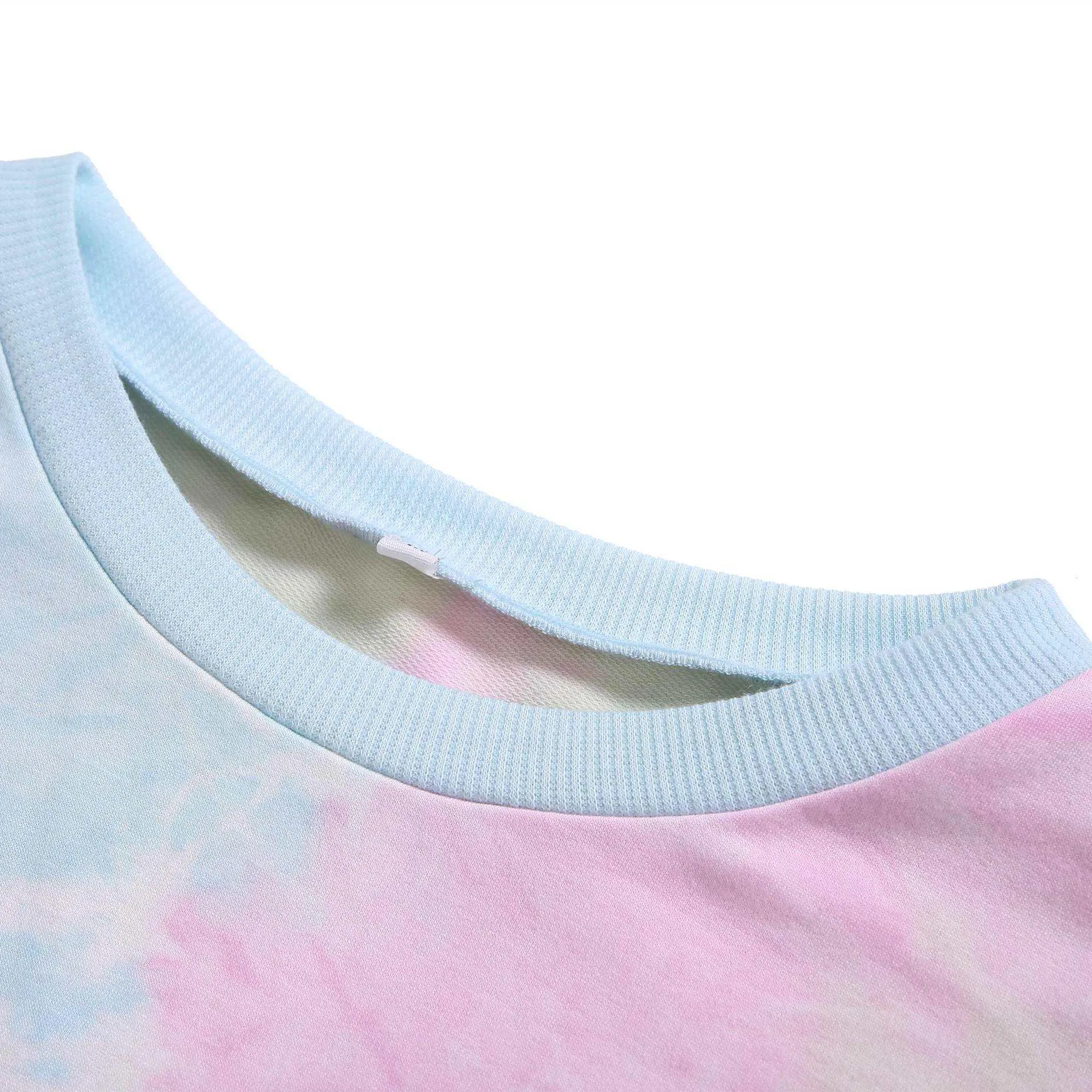 Autumn and Winter Cotton Loose Tie Dyed Long Sleeve Pullover Sweater