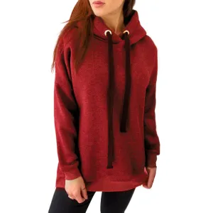 Autumn and Winter Solid Color Wild Casual Loose Long-sleeved Women's Hooded Sweater