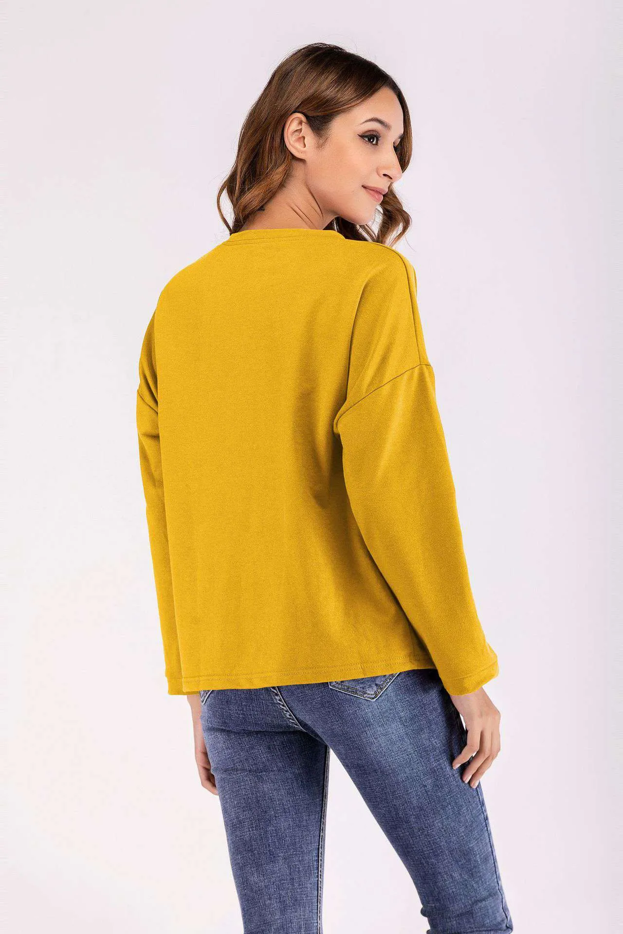 Autumn New Letter Printing Women's Sweater Women's New Bottoming Shirt Ladies Long-sleeved Sweater