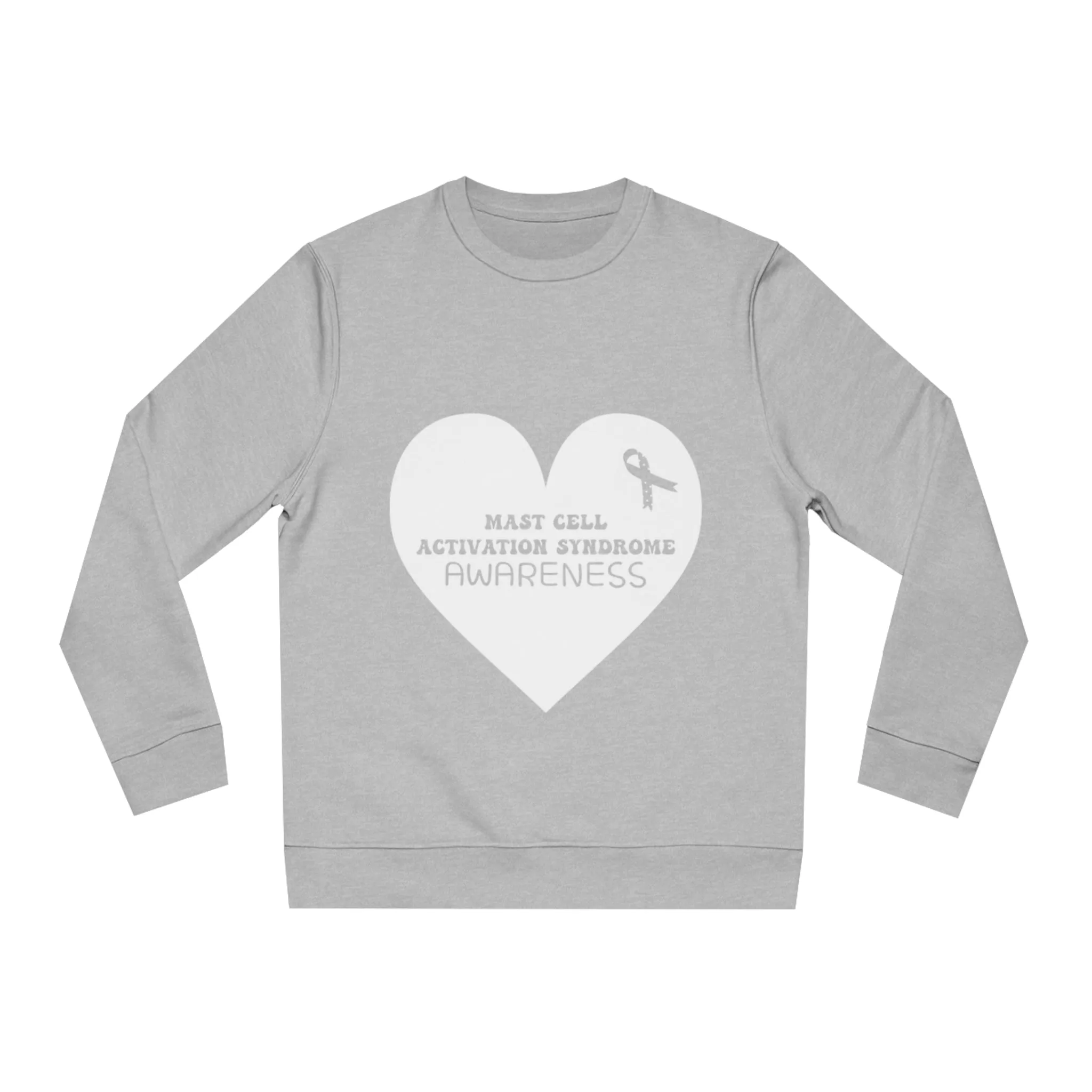Awareness Heart - Mast Cell Activation Syndrome, Unisex Organic Sweatshirt, Printed