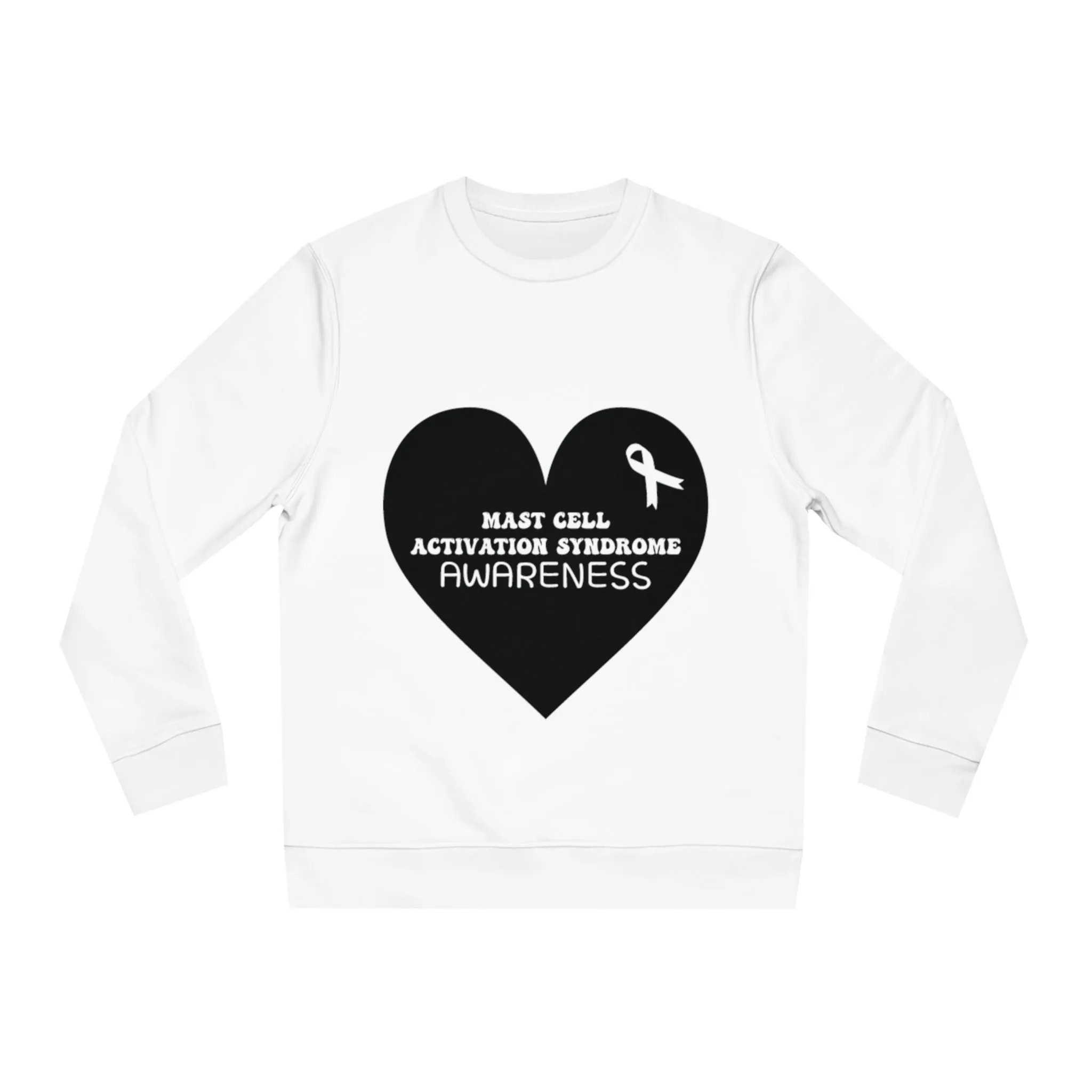 Awareness Heart - Mast Cell Activation Syndrome, Unisex Organic Sweatshirt, Printed