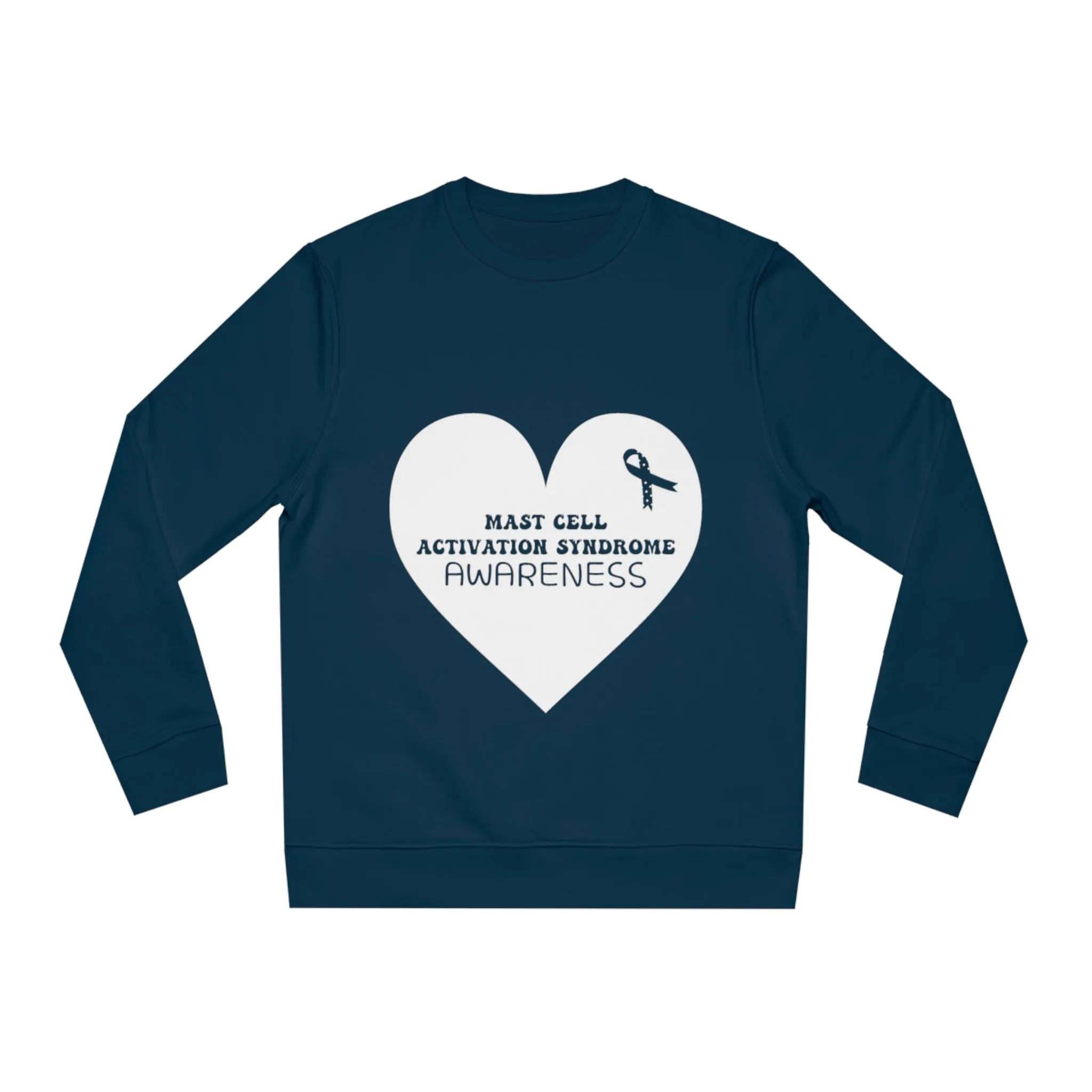 Awareness Heart - Mast Cell Activation Syndrome, Unisex Organic Sweatshirt, Printed