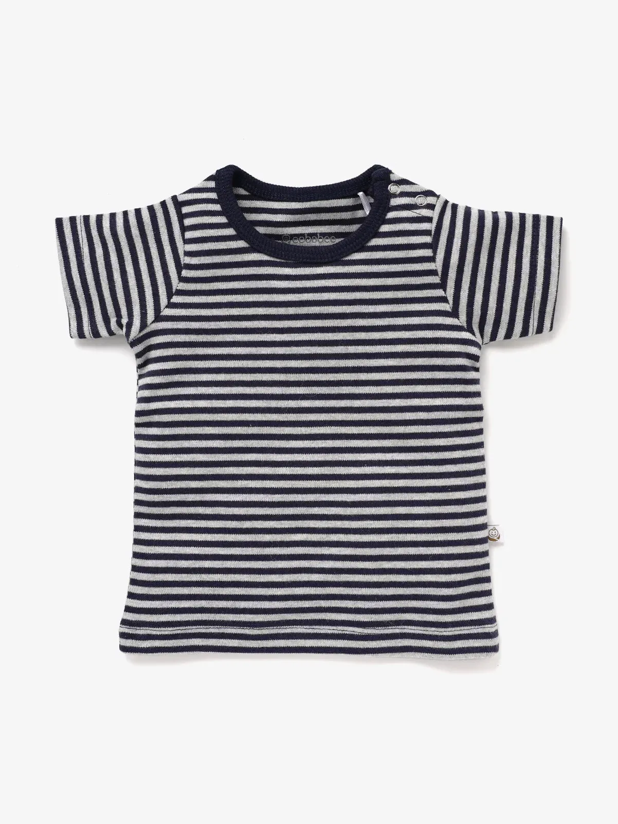 BABY BOYS STRIPED TEE & DENIM SHORTS SET