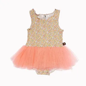 Baby Dress | Vintage Flower Tutu 2- Neon | Petite Hailey
