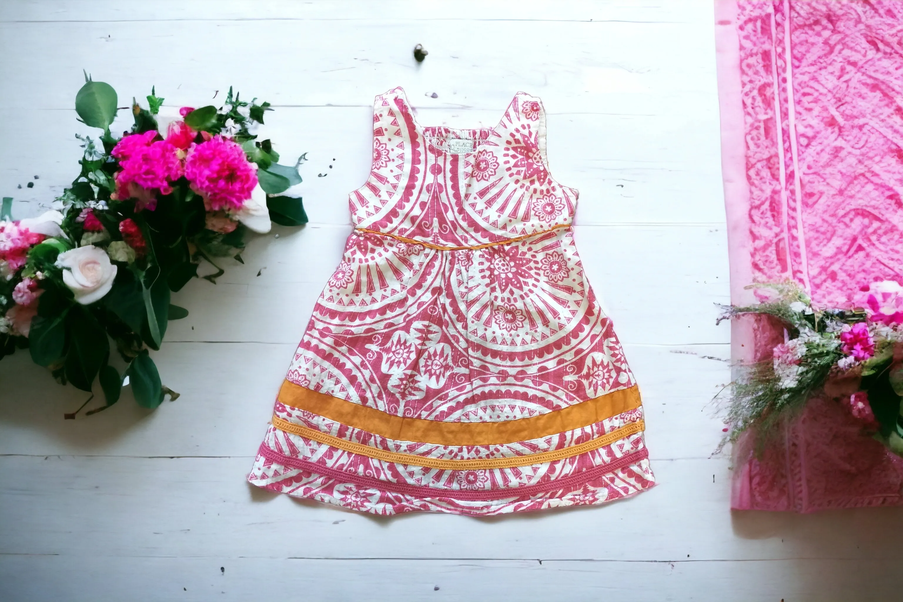 BABY GIRL SIZE 18 MONTHS - CHILDREN'S PLACE, Graphic Summer Dress EUC B37