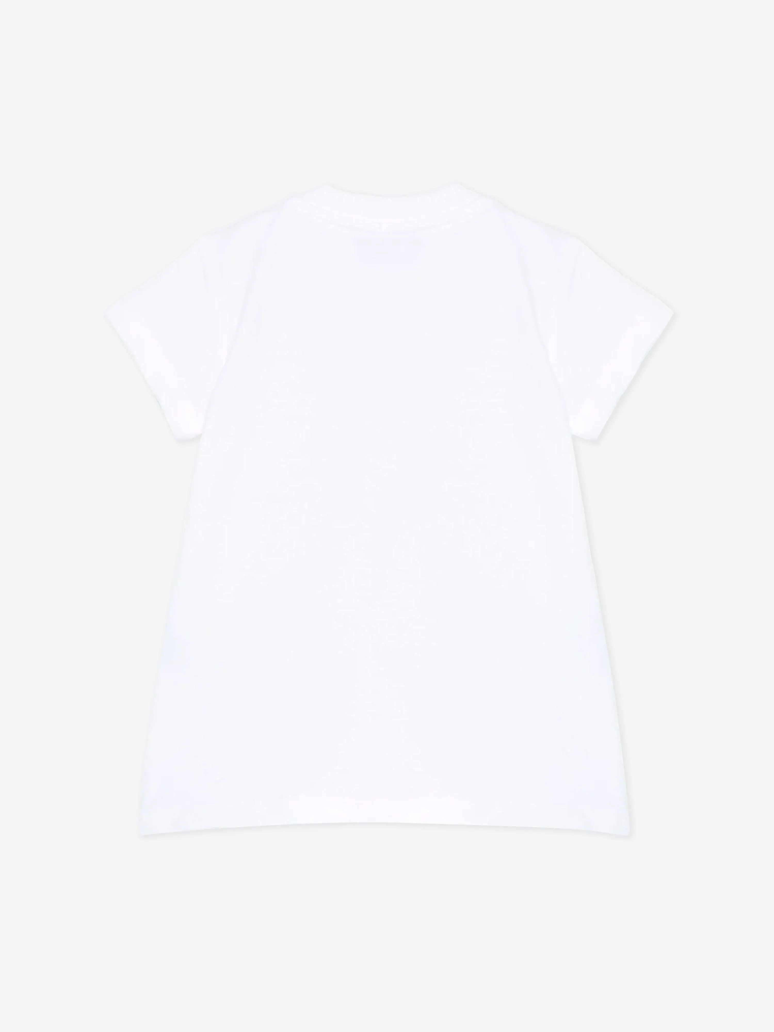 Baby Girls Teddy Bear Jersey Dress in White