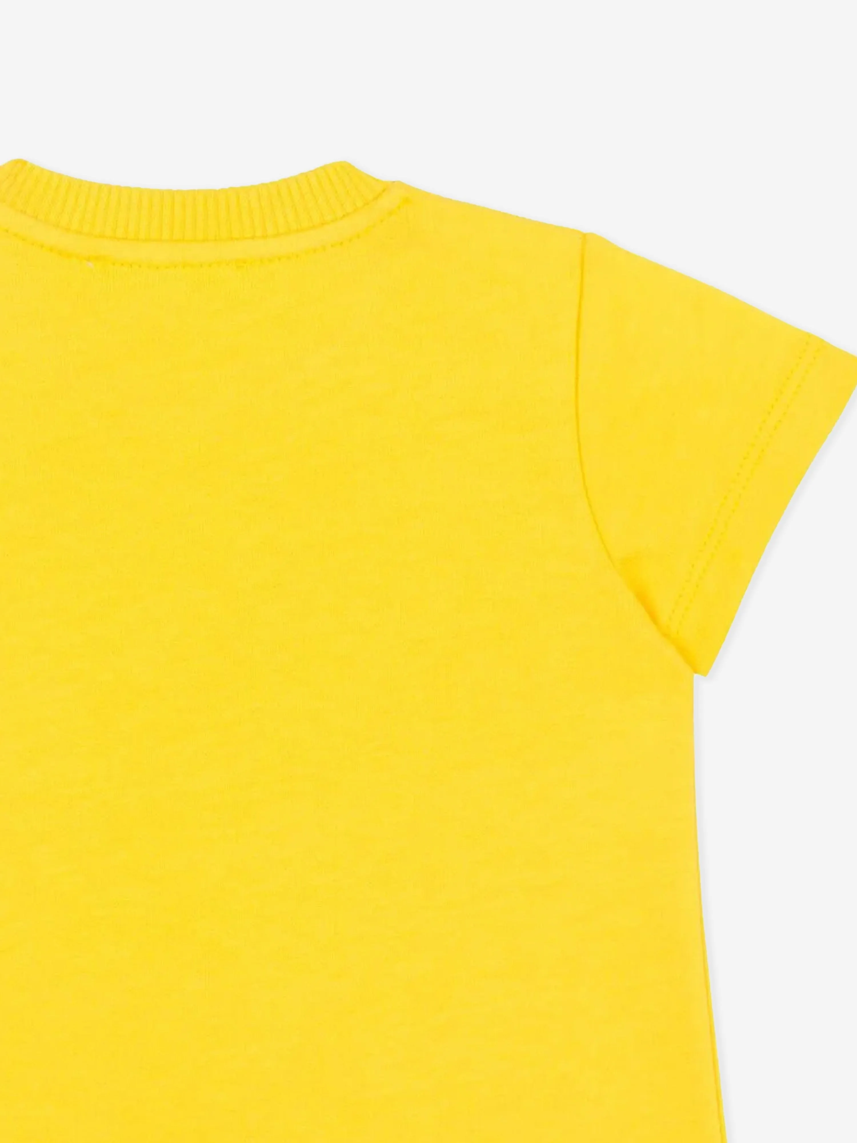 Baby Girls Teddy Bear Jersey Dress in Yellow