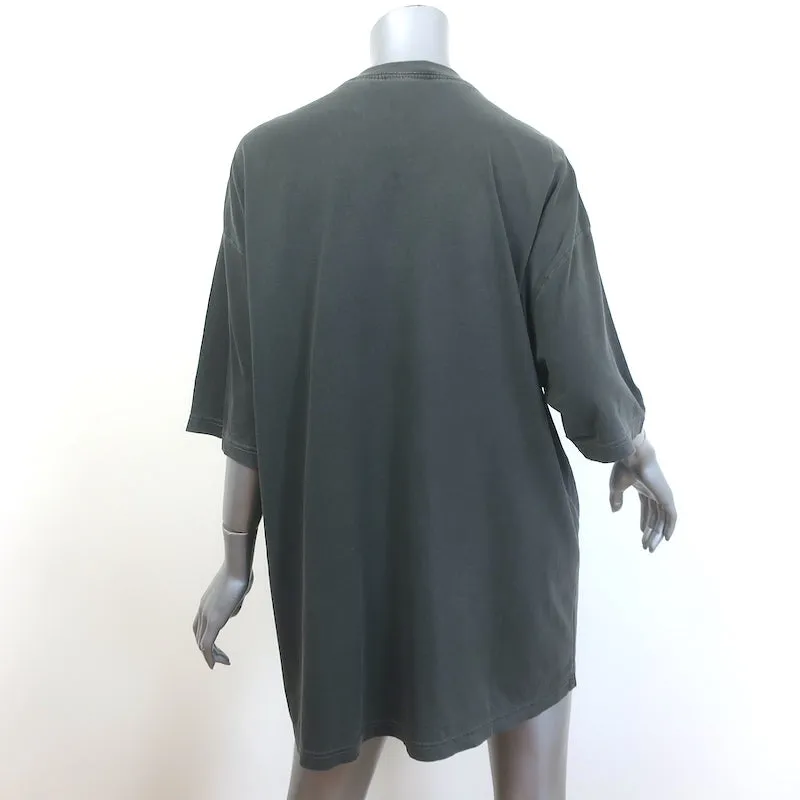 Balenciaga Paris Oversized T-Shirt Gray Vintage Jersey Size Large Unisex