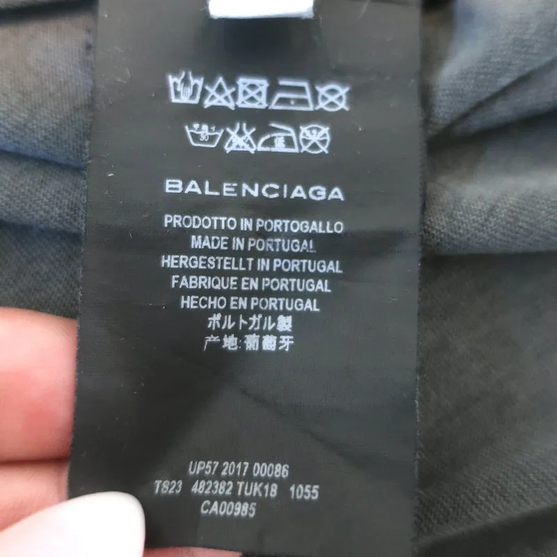 Balenciaga Paris Oversized T-Shirt Gray Vintage Jersey Size Large Unisex