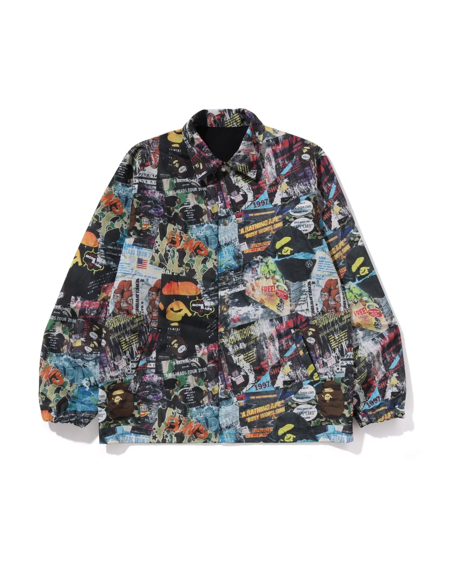BAPE Flyer Pattern Reversible Coach Jacket