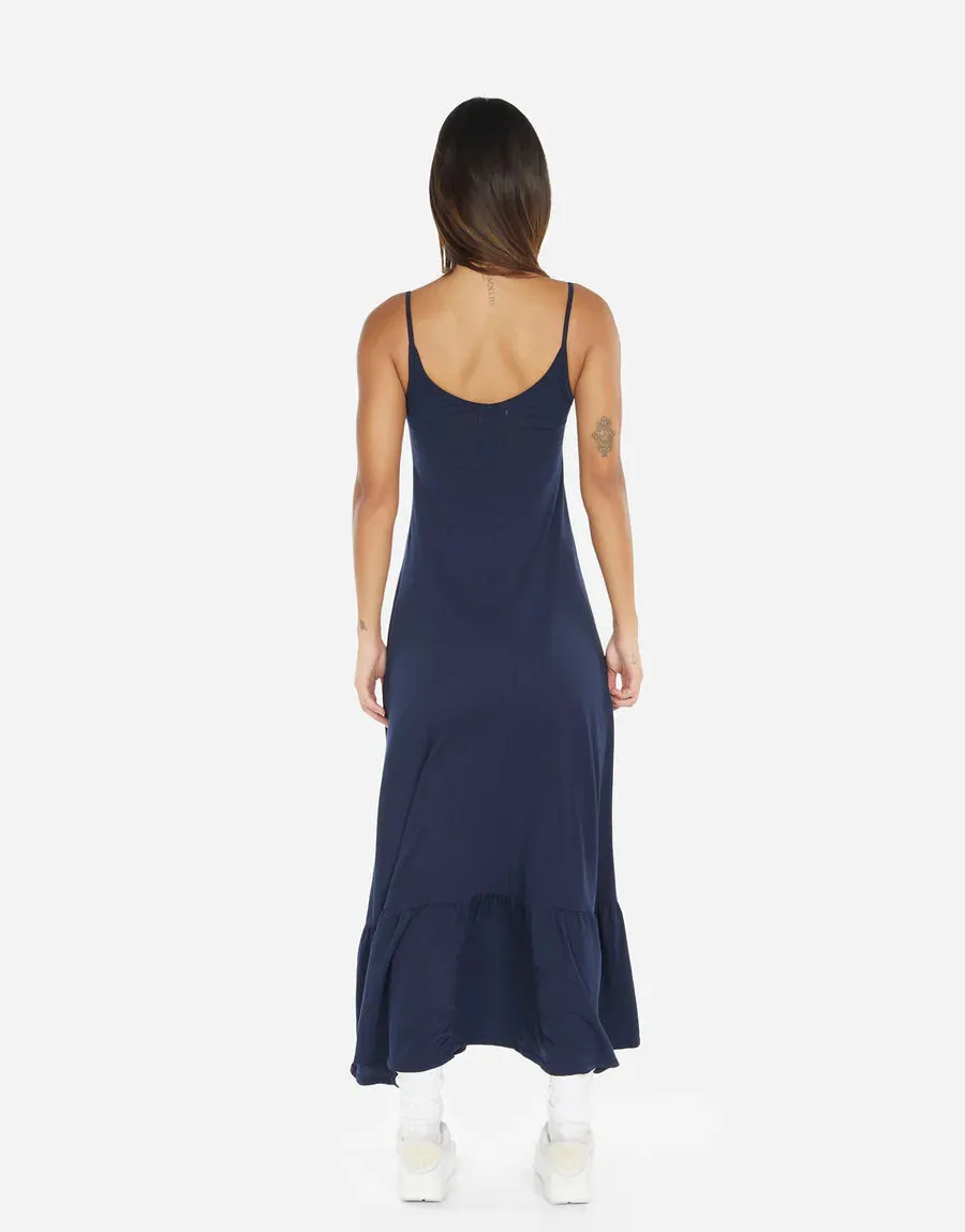 Beatrix Cracked Lightening Bolt Dress - Navy
