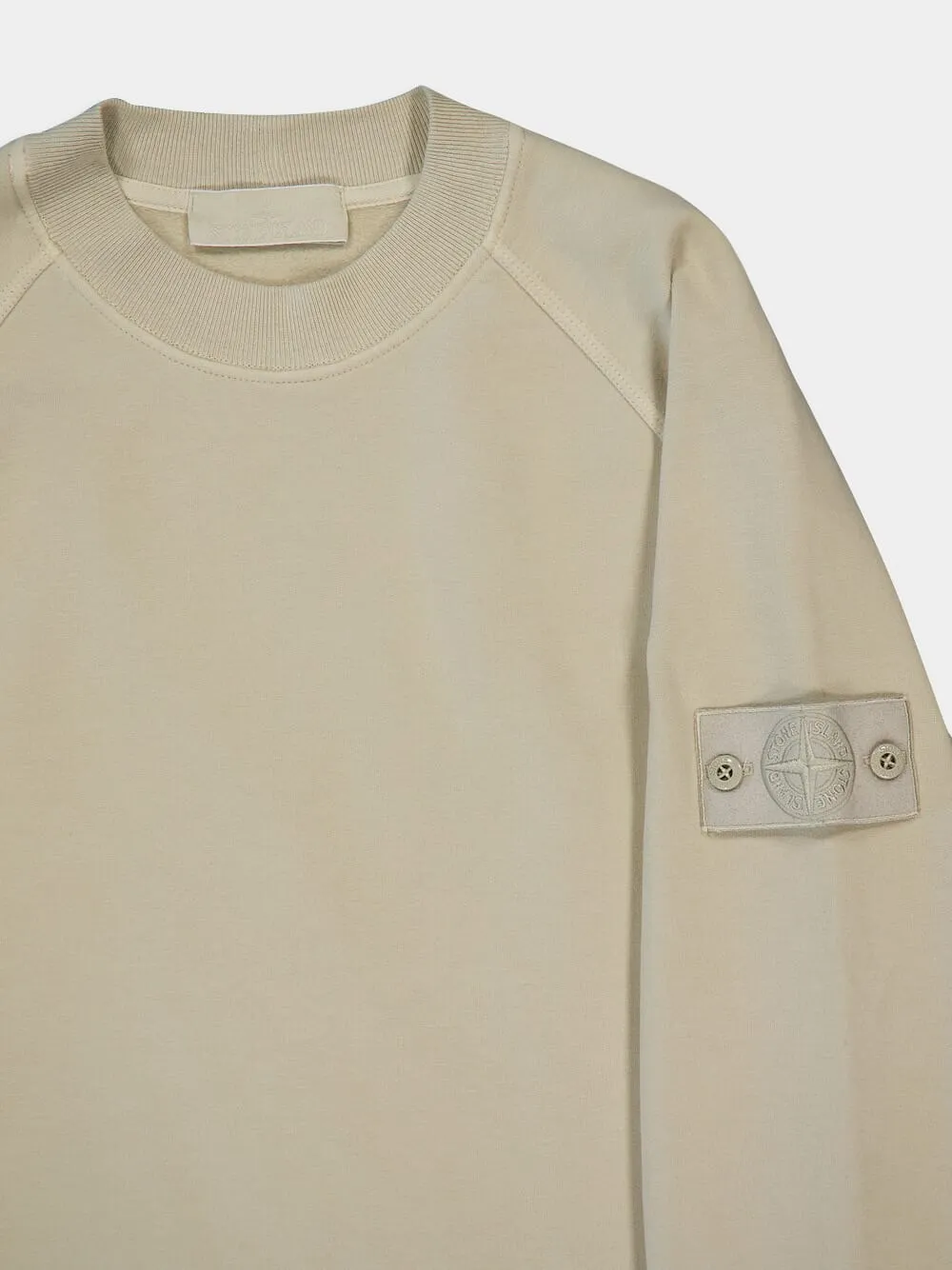 Beige Logo Patch Sweatshirt