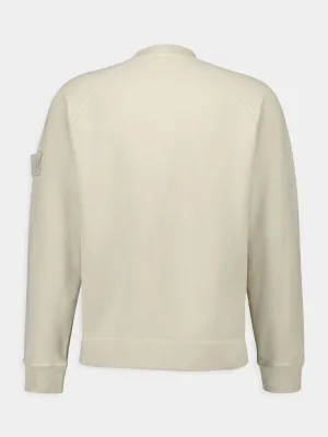 Beige Logo Patch Sweatshirt