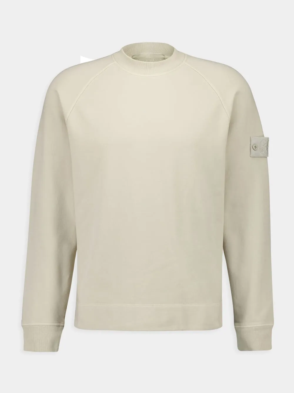 Beige Logo Patch Sweatshirt