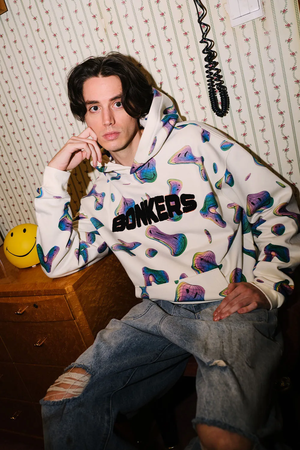 Beige Smiley Originals Hoodie