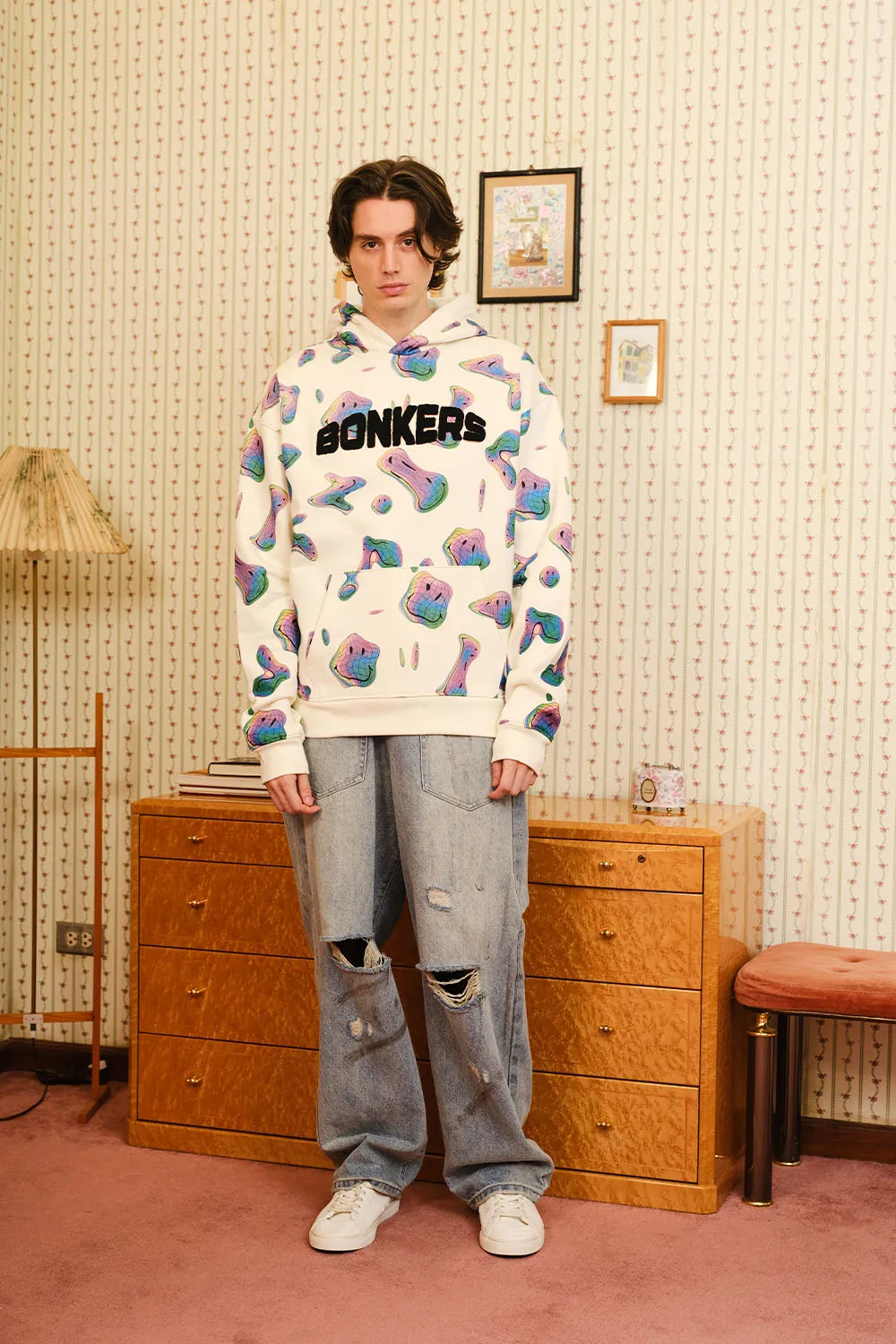 Beige Smiley Originals Hoodie