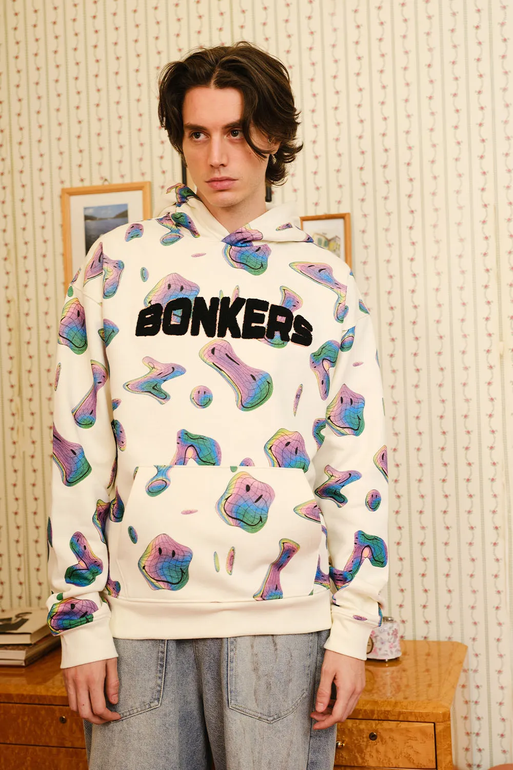 Beige Smiley Originals Hoodie