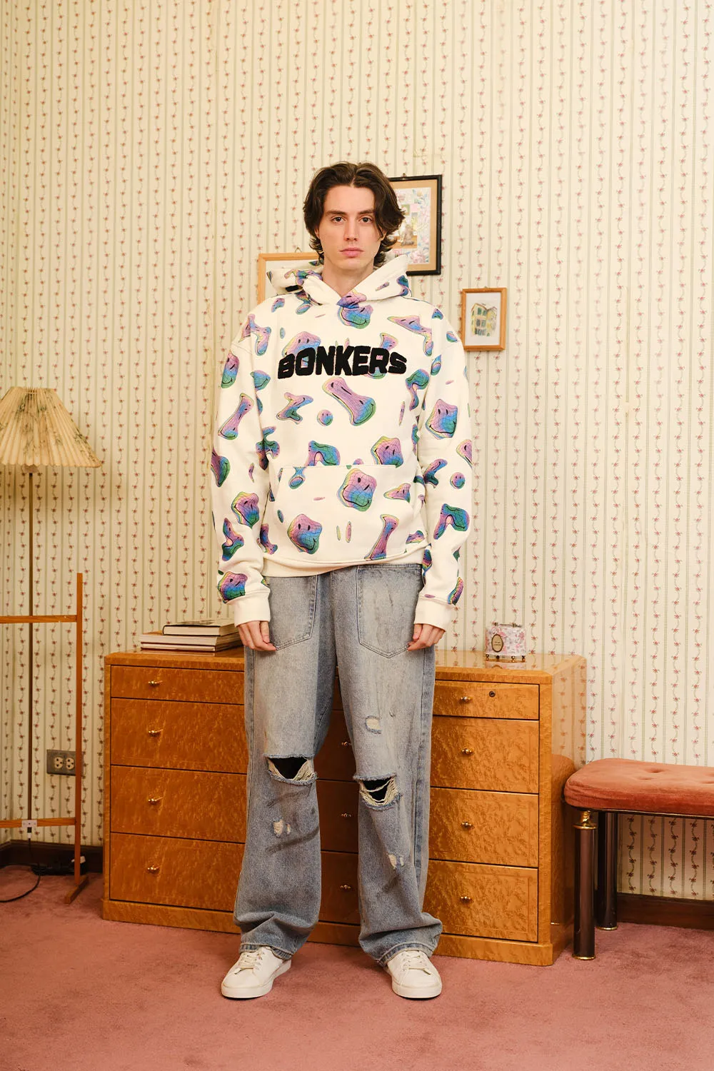Beige Smiley Originals Hoodie