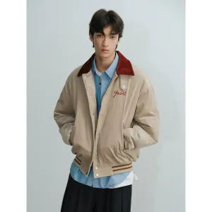 Beige Varsity Jacket