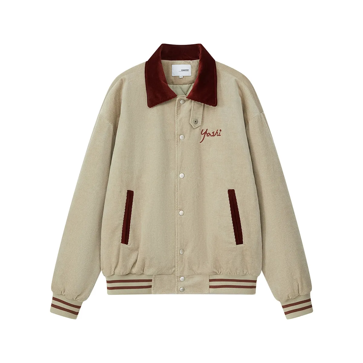 Beige Varsity Jacket