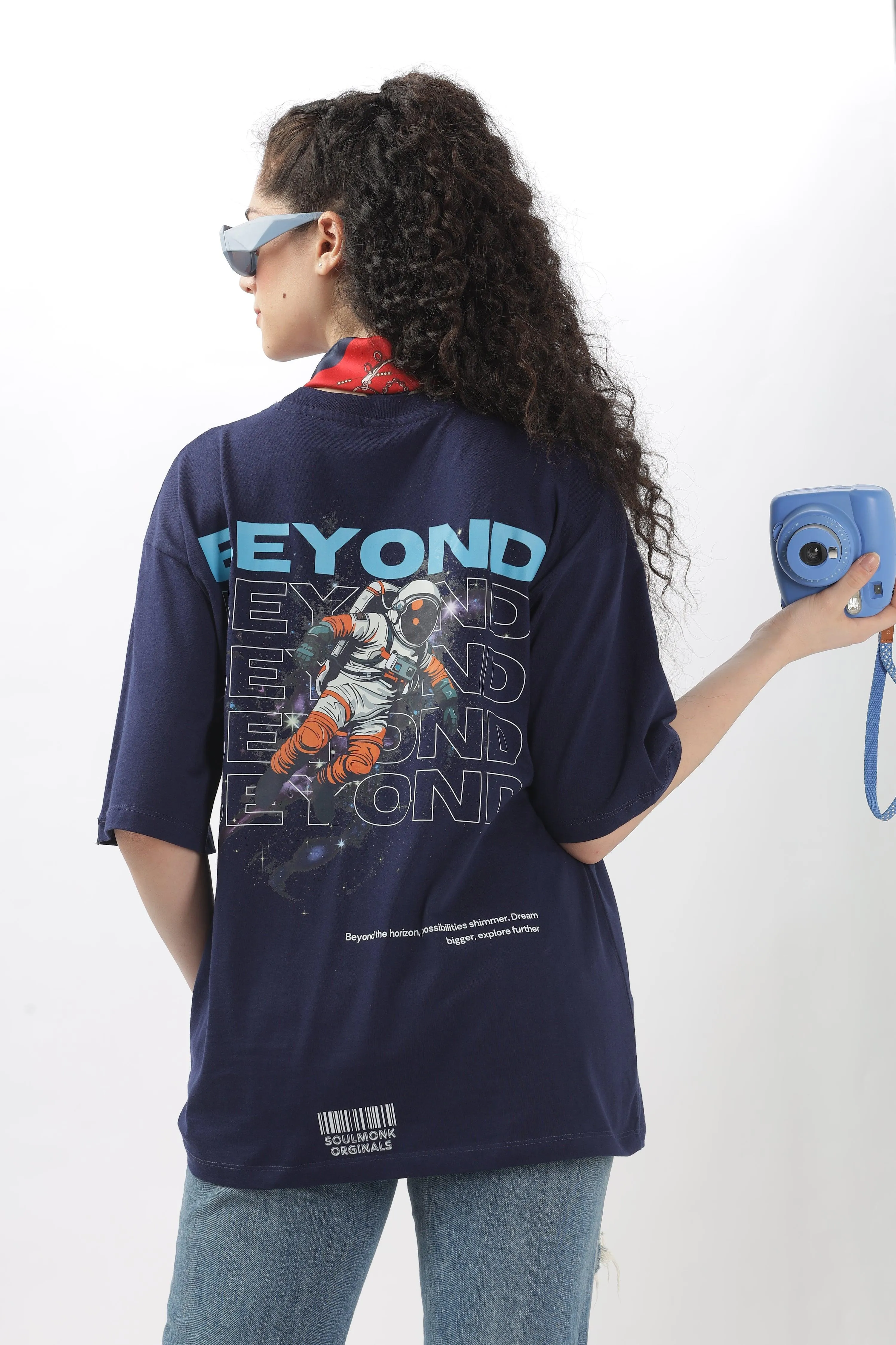 Beyond Navy Blue Oversized T-shirt