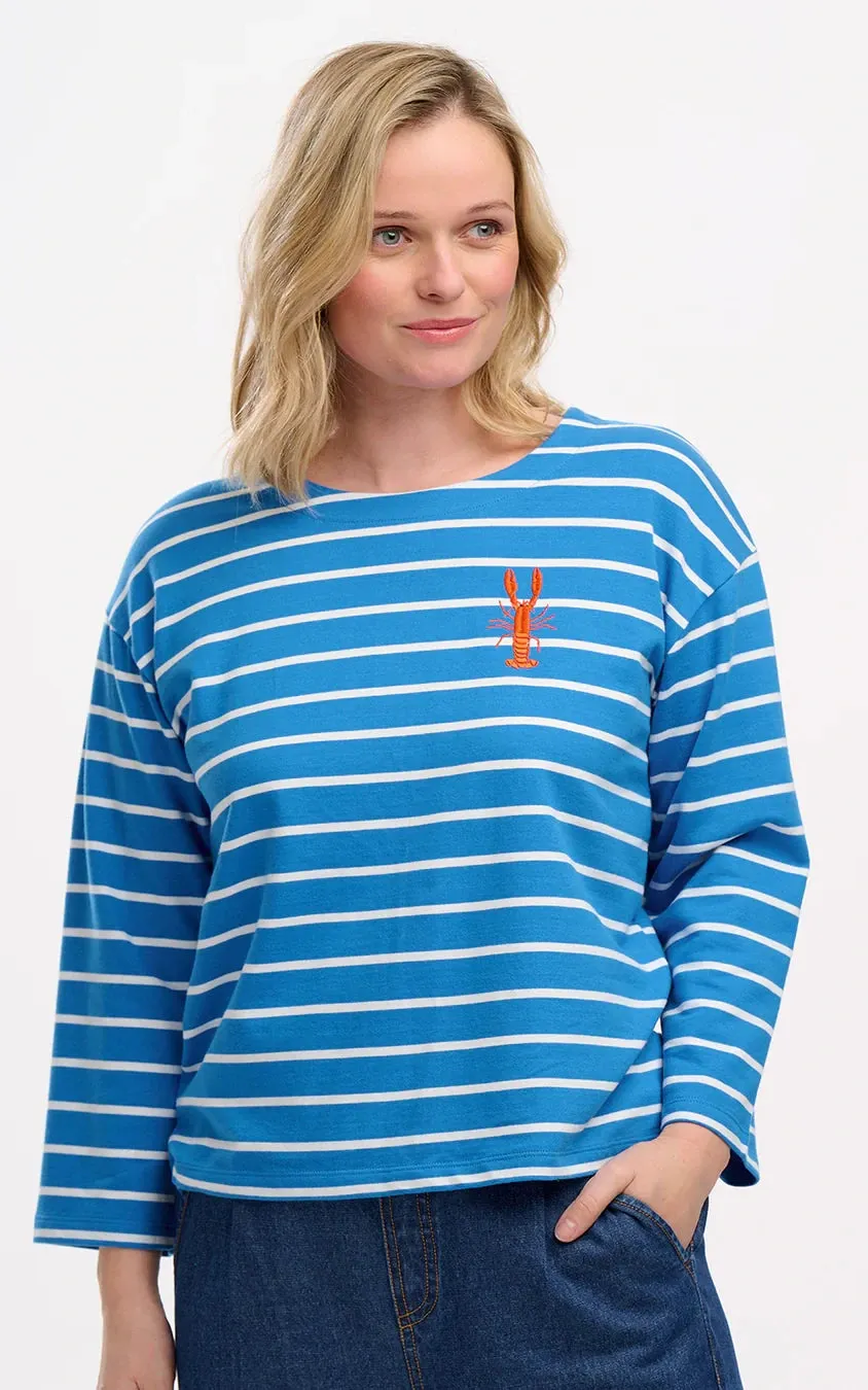 Billie Breton Top French Blue Lobster Stripe