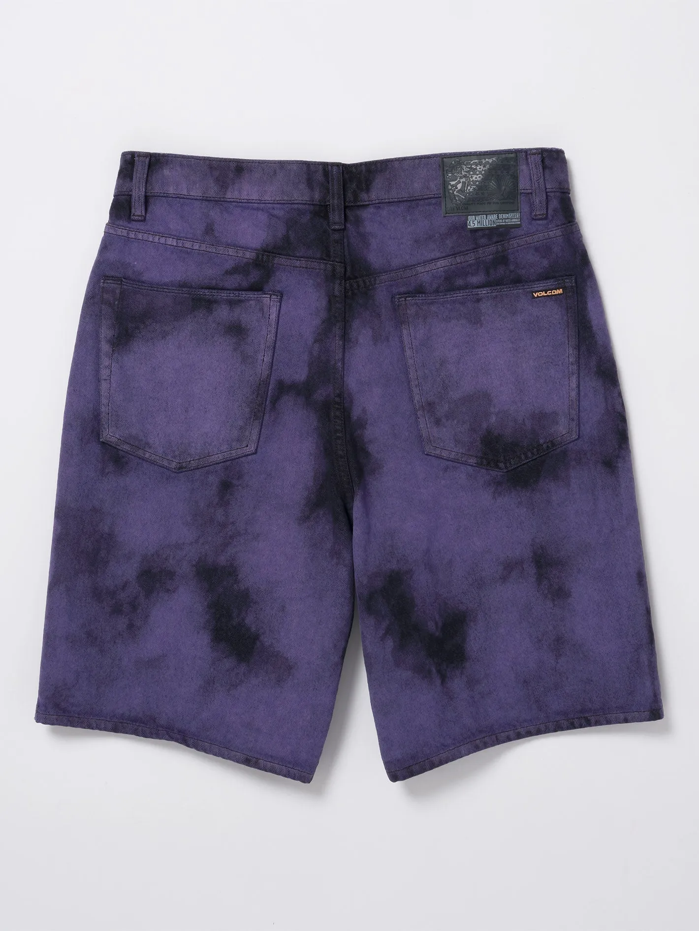 Billow Denim Shorts - DEEP PURPLE