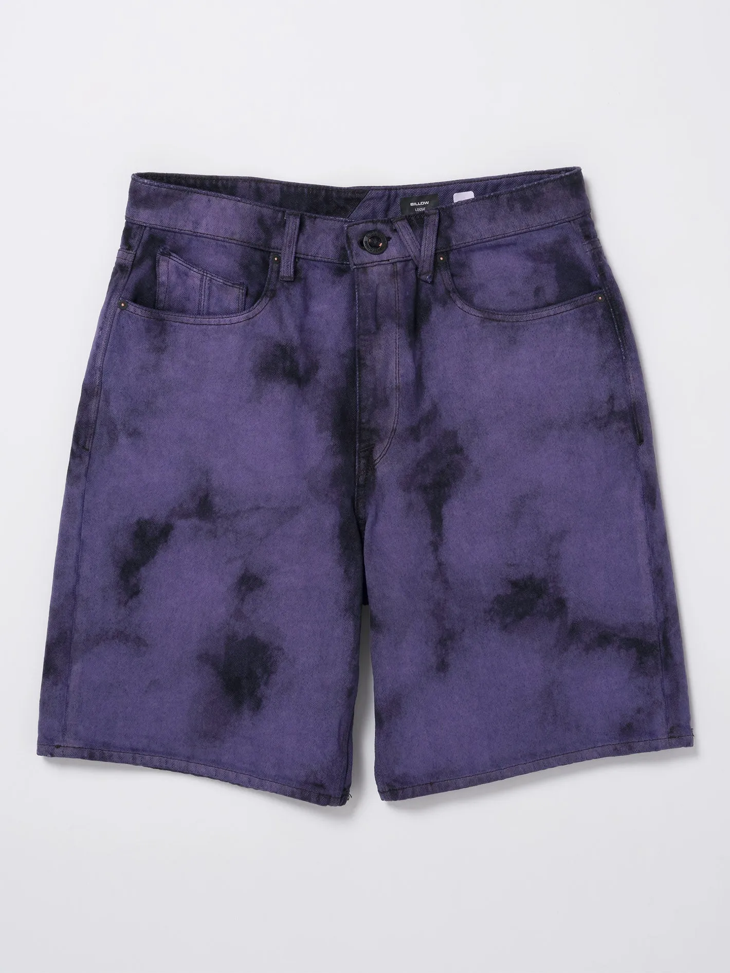 Billow Denim Shorts - DEEP PURPLE