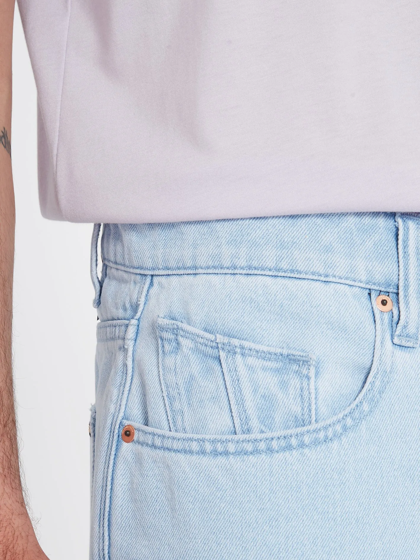 Billow Denim Shorts - LIGHT BLUE