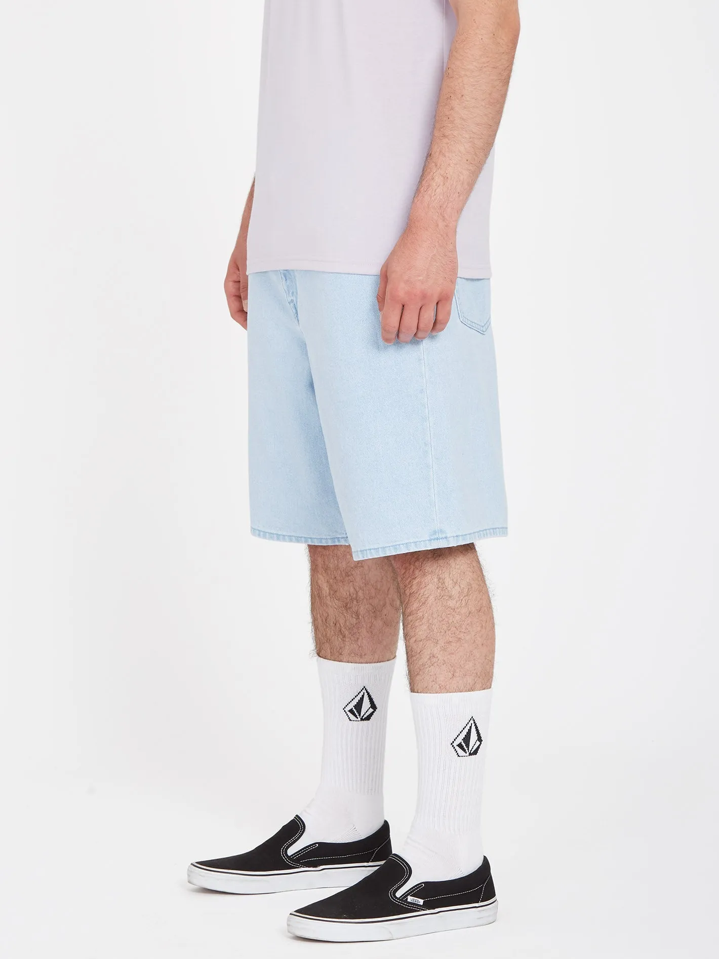 Billow Denim Shorts - LIGHT BLUE