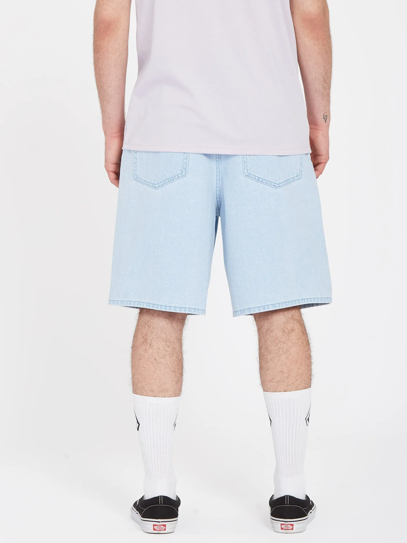 Billow Denim Shorts - LIGHT BLUE