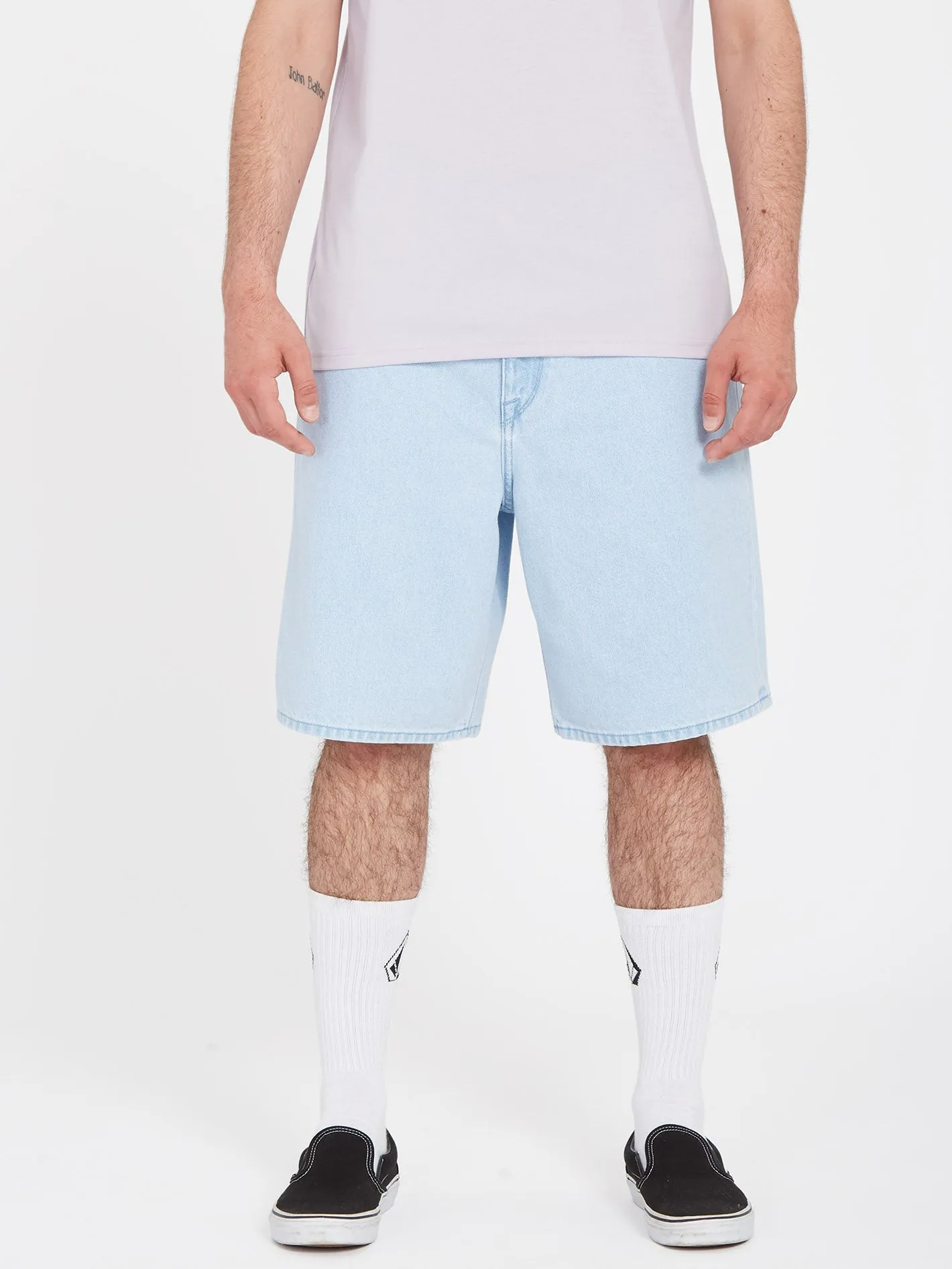 Billow Denim Shorts - LIGHT BLUE