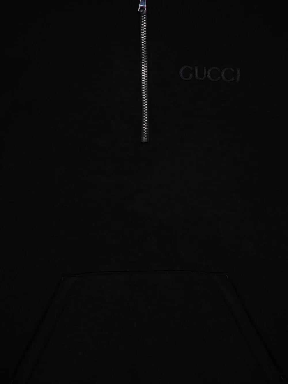 Black Oversize Zip Sweatshirt